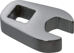 Proto - 7/16" 3/8" Drive Chrome Open End Crowfoot Wrench - 0.92" Head Diam x 1/4" Head Thickness - Eagle Tool & Supply