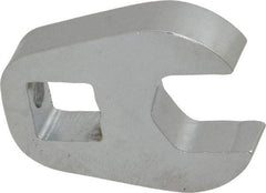 Proto - 1/2" 3/8" Drive Chrome Open End Crowfoot Wrench - 1.1" Head Diam x 1/4" Head Thickness - Eagle Tool & Supply