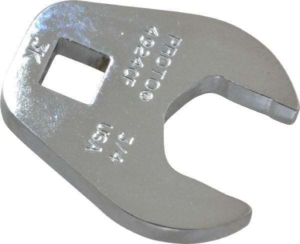 Proto - 3/4" 3/8" Drive Chrome Open End Crowfoot Wrench - 1.59" Head Diam x 1/4" Head Thickness - Eagle Tool & Supply