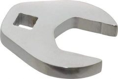 Proto - 1" 3/8" Drive Chrome Open End Crowfoot Wrench - 2.04" Head Diam x 0.38" Head Thickness - Eagle Tool & Supply