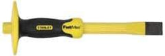 Stanley - 12" OAL x 1" Blade Width Cold Chisel - 1" Tip, 3/4" Stock, Patented Bi-Material Break Resistant Handle - Eagle Tool & Supply