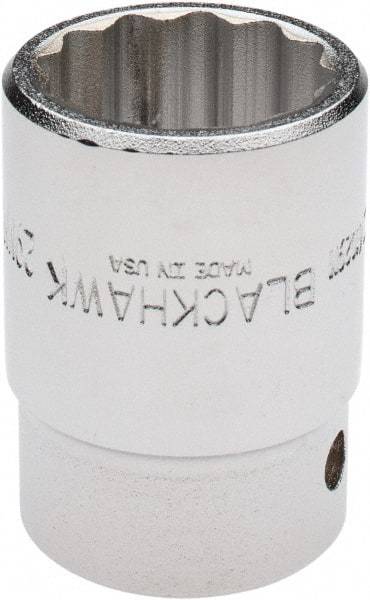 Blackhawk by Proto - 3/4" Drive, Standard Hand Socket - 6 Points, 2-13/64" OAL, Alloy Steel, Black Finish - Eagle Tool & Supply