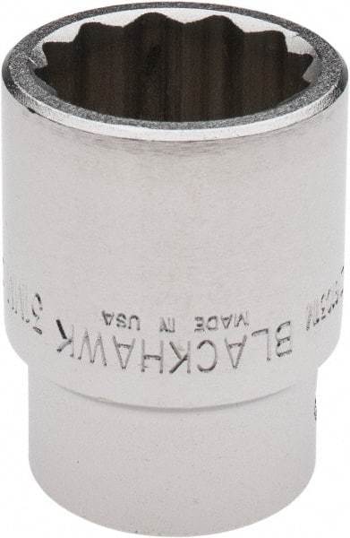 Blackhawk by Proto - 3/4" Drive, Standard Hand Socket - 6 Points, 2-13/64" OAL, Alloy Steel, Black Finish - Eagle Tool & Supply