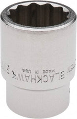 Blackhawk by Proto - 3/4" Drive, Standard Hand Socket - 6 Points, 2-13/64" OAL, Alloy Steel, Black Finish - Eagle Tool & Supply