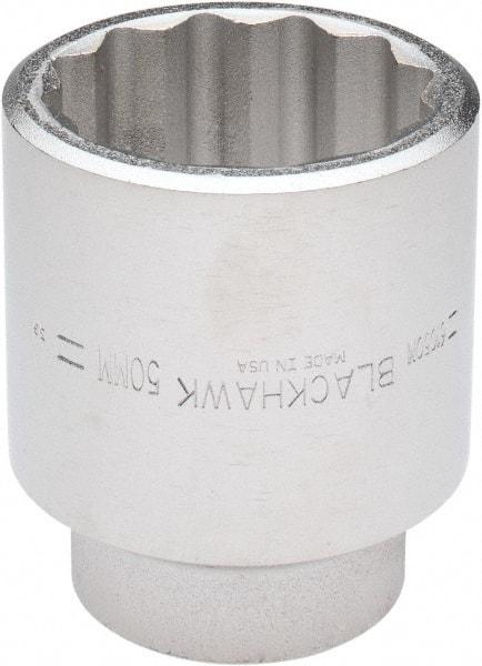 Blackhawk by Proto - 3/4" Drive, Standard Hand Socket - 12 Points, 3-3/32" OAL, Alloy Steel, Black Finish - Eagle Tool & Supply