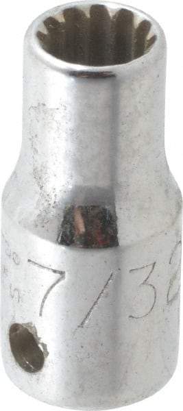 Proto - 1/4" Drive, 7/32" Socket, Spline Socket - 12 Points, 59/64" OAL - Eagle Tool & Supply