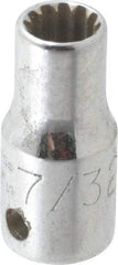 Proto - 1/4" Drive, 7/32" Socket, Spline Socket - 12 Points, 59/64" OAL - Eagle Tool & Supply
