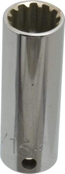 Proto - 3/8" Drive, 9/16" Socket, Spline Socket - 12 Points, 2-3/8" OAL - Eagle Tool & Supply