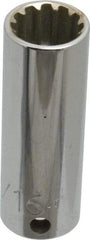 Proto - 3/8" Drive, 9/16" Socket, Spline Socket - 12 Points, 2-3/8" OAL - Eagle Tool & Supply
