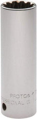 Proto - 1/2" Drive, 13/16" Socket, Spline Socket - 12 Points, 3-3/8" OAL - Eagle Tool & Supply