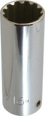 Proto - 1/2" Drive, 15/16" Socket, Spline Socket - 12 Points, 3-3/8" OAL - Eagle Tool & Supply