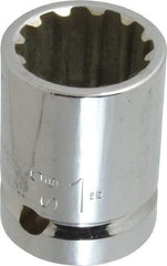 Proto - 3/4" Drive, 1" Socket, Spline Socket - 12 Points, 1-15/16" OAL - Eagle Tool & Supply