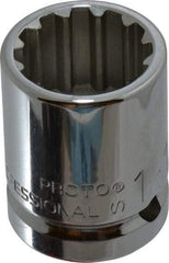 Proto - 3/4" Drive, 1-1/16" Socket, Spline Socket - 12 Points, 1-31/32" OAL - Eagle Tool & Supply