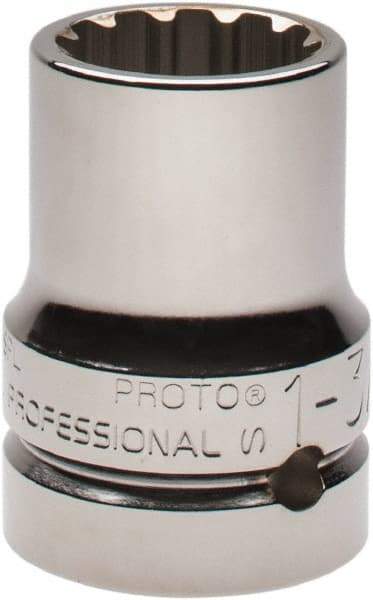 Proto - 1" Drive, 1-3/16" Socket, Spline Socket - 12 Points, 2-3/4" OAL - Eagle Tool & Supply