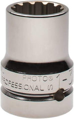 Proto - 1" Drive, 1-3/16" Socket, Spline Socket - 12 Points, 2-3/4" OAL - Eagle Tool & Supply