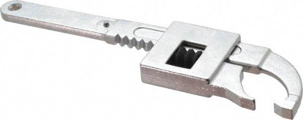 Facom - 3/8" to 1-31/32" Capacity, Satin Chrome Finish, Adjustable Hook Spanner Wrench - 20-7/8" OAL, 5/32" Hook Pin Height - Eagle Tool & Supply