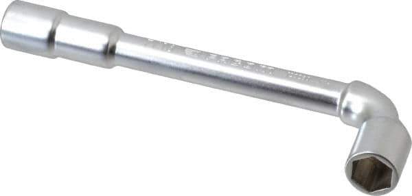 Facom - 7/16", 6 Point, Satin Chrome Coated, 90 ° Offset Socket Wrench - 136mm OAL, 16.5mm Head Thickness - Eagle Tool & Supply