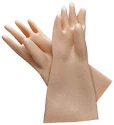 Facom - Size XL (10), 12-19/32" Long, Silicone Leather Protector - 1,000 AC Max Use Voltage, Tan/Gray, Wear Over Latex Insulating Gloves - Eagle Tool & Supply