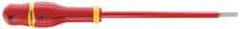 Facom - 175mm OAL Standard Slotted Screwdriver - 100mm Blade Length, Round Shank, Ergonomic Handle - Eagle Tool & Supply