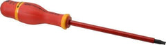 Facom - 269mm OAL Standard Slotted Screwdriver - 150mm Blade Length, Round Shank, Ergonomic Handle - Eagle Tool & Supply