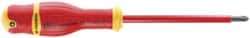 Facom - #3, 11-1/32" OAL, Insulated Phillips Screwdriver - 5-29/32" Blade Length, Round Shank, Ergonomic Handle - Eagle Tool & Supply