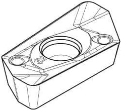 Kennametal - EP1424 HD Grade KCPK30 Carbide Milling Insert - TiN/TiCN/Al2O3 Finish, 0.1772" Thick, 2.4mm Corner Radius - Eagle Tool & Supply