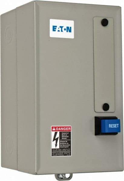 Eaton Cutler-Hammer - 480 Coil VAC, 9 Amp, Nonreversible Enclosed Enclosure NEMA Motor Starter - 2 hp at 1 Phase, 1 Enclosure Rating - Eagle Tool & Supply