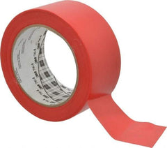 3M - Red Solid Color Vinyl Tape - 2" Wide x 108' Long x 0.005" Thick, General Traffic - Eagle Tool & Supply