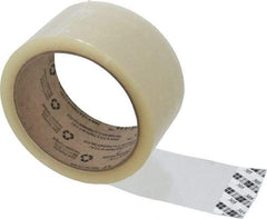 3M - 2" x 55 Yd Clear Acrylic Adhesive Sealing Tape - Polypropylene Film Backing, 1.8 mil Thick, 19 Lb Tensile Strength, Series 305 - Eagle Tool & Supply