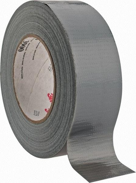 3M - 2" x 55m Silver Duct Tape - 8.1 mil, Rubber Adhesive, Polyethylene Film Backing, 32 Lb/ln Tensile Strength, 200°F Max, Series 3900 - Eagle Tool & Supply