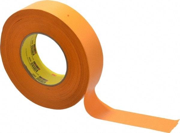 3M - 1-1/2" Wide x 60 Yd Long Orange Paper Masking Tape - Series 2525, 9.5 mil Thick, 49 In/Lb Tensile Strength - Eagle Tool & Supply