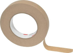 3M - 1" Wide x 60 Yd Long Tan Paper Masking Tape - Series 2515, 6.7 mil Thick, 36 In/Lb Tensile Strength - Eagle Tool & Supply
