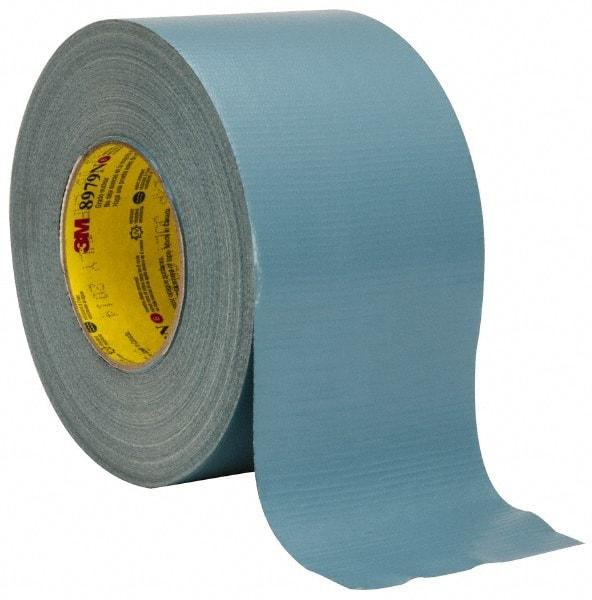 3M - 4" x 55m Blue Duct Tape - 12.1 mil, Rubber Adhesive, Polyethylene Film Backing, 36 Lb/ln Tensile Strength, 200°F Max, Series 8979N - Eagle Tool & Supply