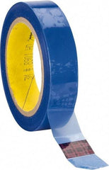3M - 1" Wide x 72 Yd Long Blue Polyester Film Painter's Tape - Series 8901, 2.3 mil Thick, 26 In/Lb Tensile Strength - Eagle Tool & Supply