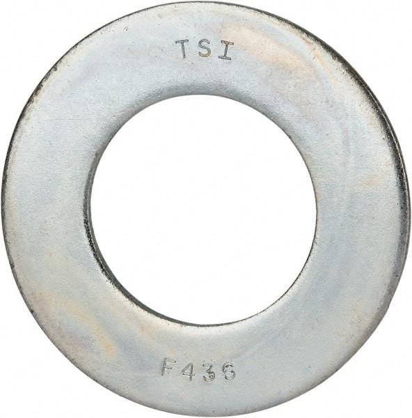 Value Collection - 1-3/4" Screw, Grade 8 Alloy Steel SAE Flat Washer - 1-7/8" ID x 3-3/8" OD, 0.196" Thick, Zinc-Plated Finish - Eagle Tool & Supply