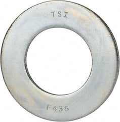 Value Collection - 1-3/4" Screw, Grade 8 Alloy Steel SAE Flat Washer - 1-7/8" ID x 3-3/8" OD, 0.196" Thick, Zinc-Plated Finish - Eagle Tool & Supply