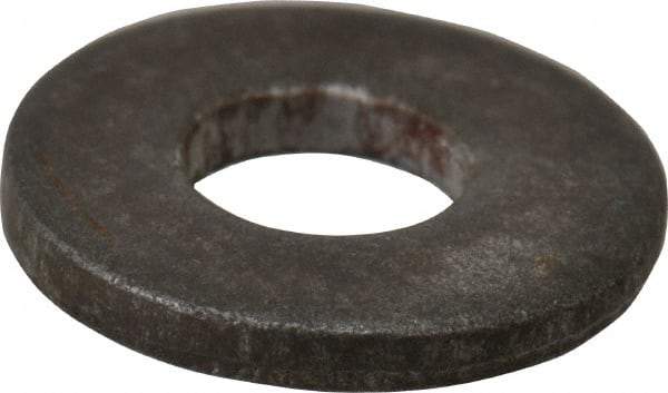 Value Collection - #8 Screw, Grade 2 Steel SAE Flat Washer - 3/16" ID x 7/16" OD, 0.065" Thick, Plain Finish - Eagle Tool & Supply