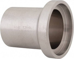 VNE - 1-1/2", E-Line Style, Sanitary Stainless Steel Pipe Long Welding Ferrule - Female Connection, Grade 316L - Eagle Tool & Supply
