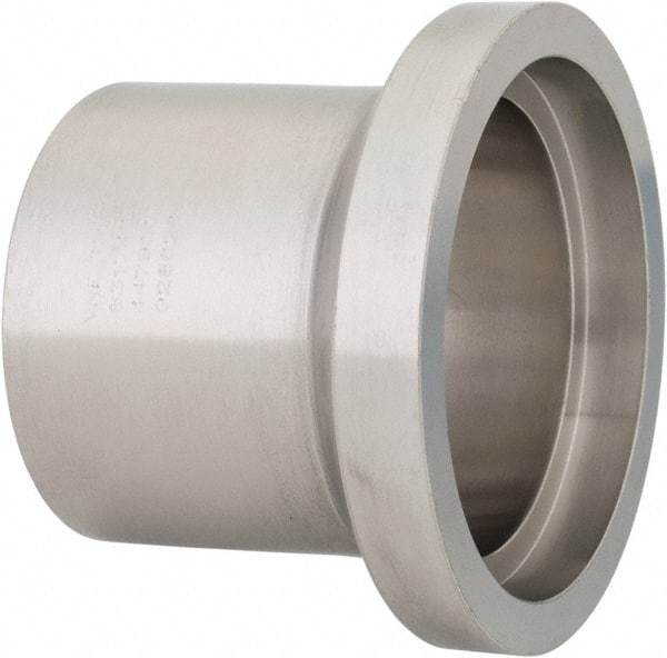 VNE - 2-1/2", E-Line Style, Sanitary Stainless Steel Pipe Long Welding Ferrule - Female Connection, Grade 316L - Eagle Tool & Supply