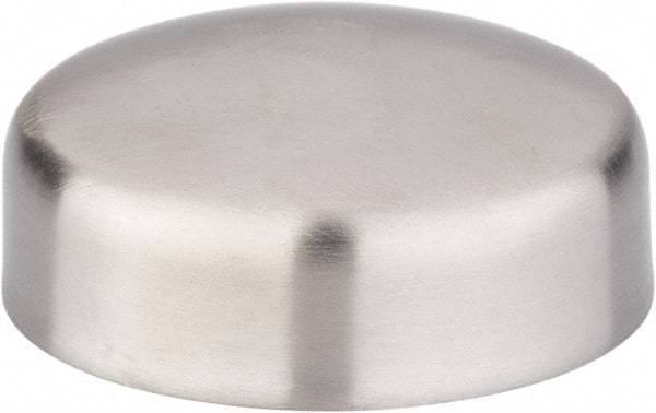 VNE - 2-1/2", Weld Style, Sanitary Stainless Steel Pipe End Cap - Butt Weld Connection, Grade 316L - Eagle Tool & Supply