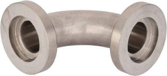 VNE - 1", E-Line Style, Sanitary Stainless Steel Pipe 90° Elbow - Female x Female Connection, Grade 304 - Eagle Tool & Supply