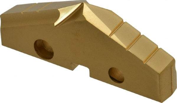 Allied Machine and Engineering - 2-1/4" Diam x 5/16" Thick, Seat Code 4, 132° Included Angle Spade Drill Insert - TiN Coated, Cobalt, Grade Super Cobalt, Series GEN2 T-A - Eagle Tool & Supply