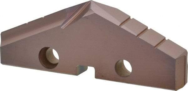 Allied Machine and Engineering - 2-13/32" Diam x 5/16" Thick, Seat Code 4, 132° Included Angle Spade Drill Insert - AM200 Coated, Cobalt, Series GEN2 T-A - Eagle Tool & Supply