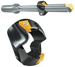 Allied Machine and Engineering - Series T-ACR-45, 0.69" ID, 1-3/8" Overall Diam, 51/64" OAL Drilling Chamfer Ring - T-ACRI-45-B-C5A Insert, 45° Chamfer, 2 Inserts - Eagle Tool & Supply