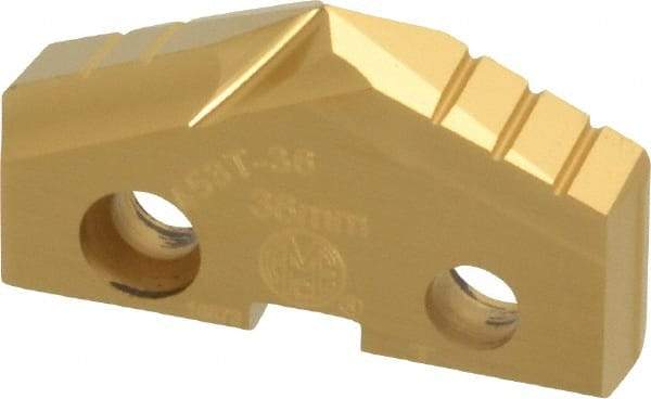 Allied Machine and Engineering - 36mm Diam x 1/4" Thick, Seat Code 3, 132° Included Angle Spade Drill Insert - TiN Coated, Cobalt, Grade Super Cobalt, Series GEN2 T-A - Eagle Tool & Supply