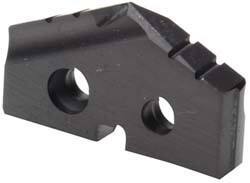 Allied Machine and Engineering - 39/64" Diam x 1/8" Thick, Seat Code 0, 132° Included Angle Spade Drill Insert - TiN Coated, Carbide, Grade P40, Series T-A - Eagle Tool & Supply