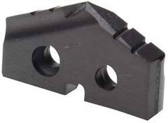 Allied Machine and Engineering - 39/64" Diam x 1/8" Thick, Seat Code 0, 132° Included Angle Spade Drill Insert - TiN Coated, Carbide, Grade P40, Series T-A - Eagle Tool & Supply