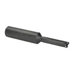 Allied Machine and Engineering - Series Y, 3/8 to 27/64" Diam, 3/4" Diam Straight Shank, Straight Flute Spade Drill - 1-1/4" Max Depth, 2-1/8" Body Length, 4-13/32" OAL, Short Length, Through Coolant - Eagle Tool & Supply