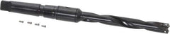 Allied Machine and Engineering - Series 1, 45/64 to 15/16" Diam, 3MT Taper Shank, Helical Flute Spade Drill - 4-3/4" Max Depth, 7-39/64" Body Length, 11-5/32" OAL, Intermediate Length, Through Coolant - Eagle Tool & Supply