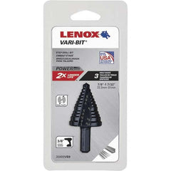 Lenox - 3 Hole Sizes, 7/8 to 1-7/32" Hole Diam High Speed Steel Split Point Step Drill Bit - Eagle Tool & Supply